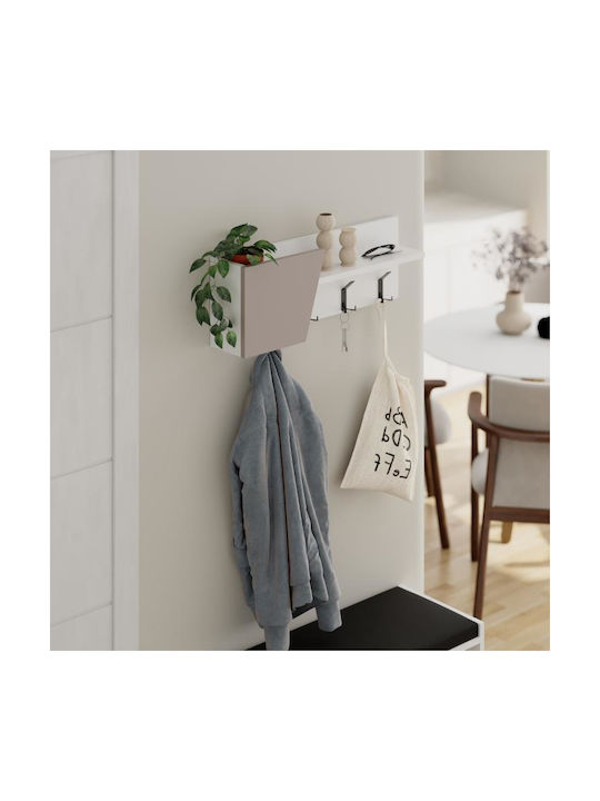 Shally Dogan Wall Hanger 8 Hooks White