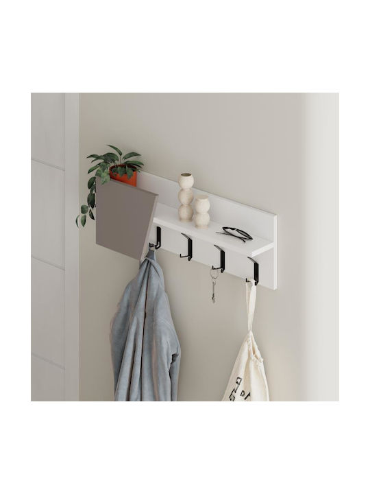 Shally Dogan Wall Hanger 8 Hooks White