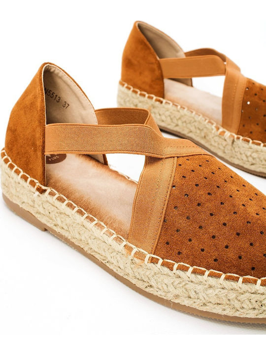 Suede Women's Espadrilles in Brown Color