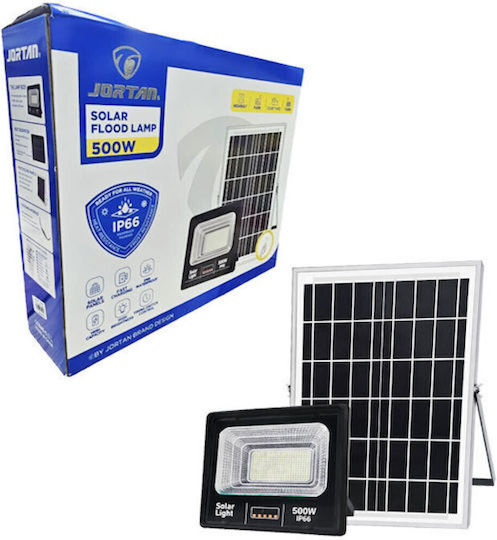 Jortan Waterproof Solar LED Flood Light 500W with Photocell and Remote Control IP66