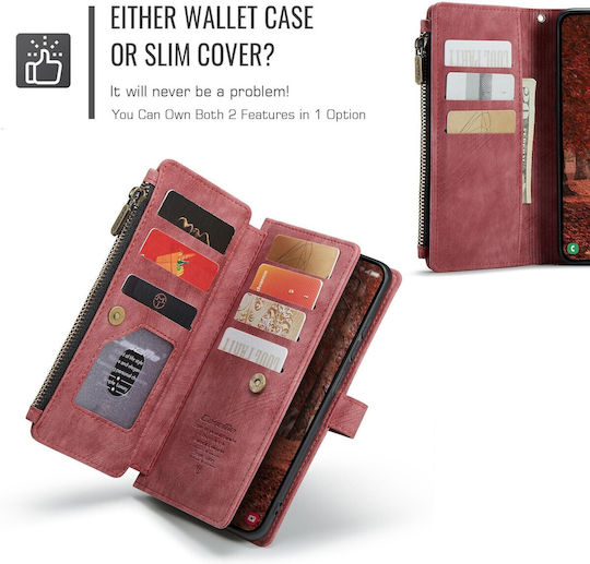 Caseme Wallet Δερμάτινο / Δερματίνης Κόκκινο (Galaxy S26Realme C30)