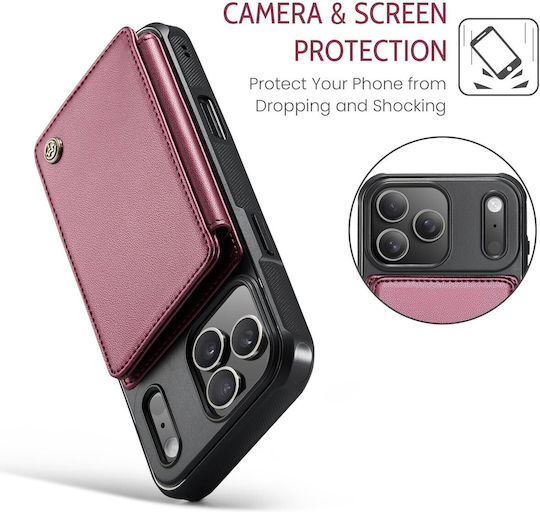 Caseme Rfid Wallet Δερμάτινο / Δερματίνης Κόκκινο (iPhone 17 Pro MaxNokia C22)