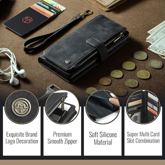 Caseme Wallet Leather / Synthetic Leather Black (Galaxy S26 Realme C30)
