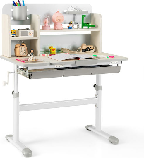 Kids Desk from Melamine White 80x51x88-110.5cm