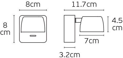 VK Lighting Wall Lamp with Integrated LED and Warm White Light