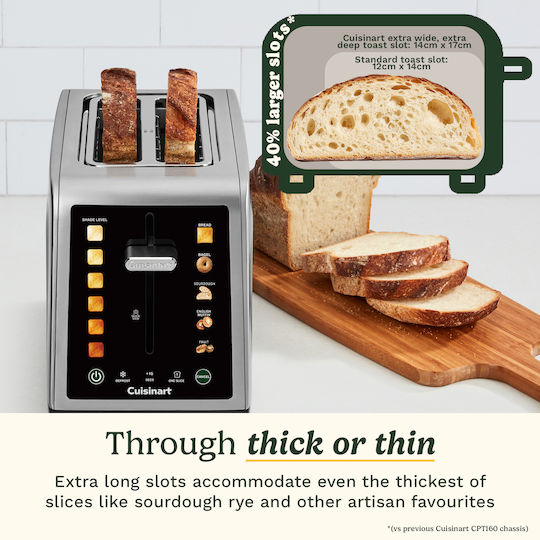 Cuisinart SimpliTouch XL Toaster 2 Schlitze 1000W Inox