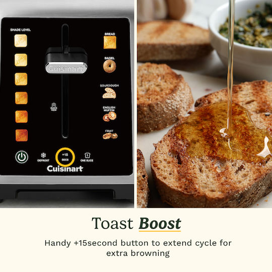 Cuisinart SimpliTouch XL Toaster 2 Schlitze 1000W Inox