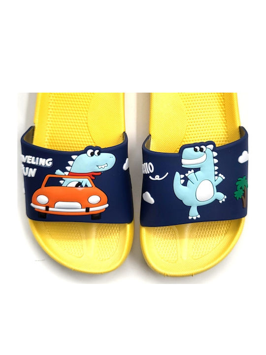Kids' Flip Flops Slides Yellow