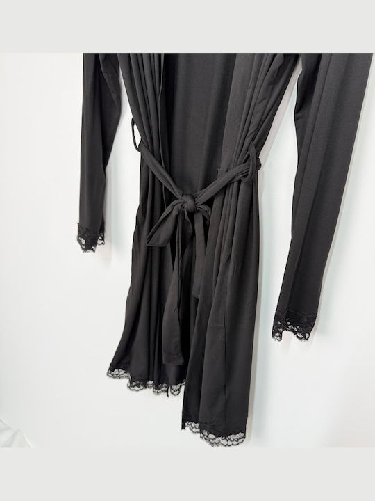 Fuanna Sommerliches Damen-Schlafanzug-Set Schwarz