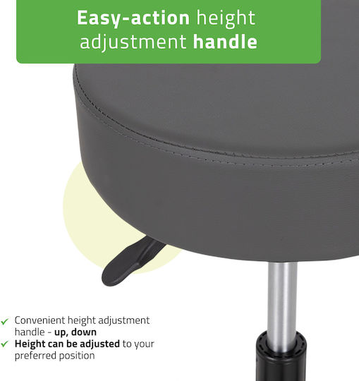 Habys Medical Stool with Backrest Gray HABK521TIMO