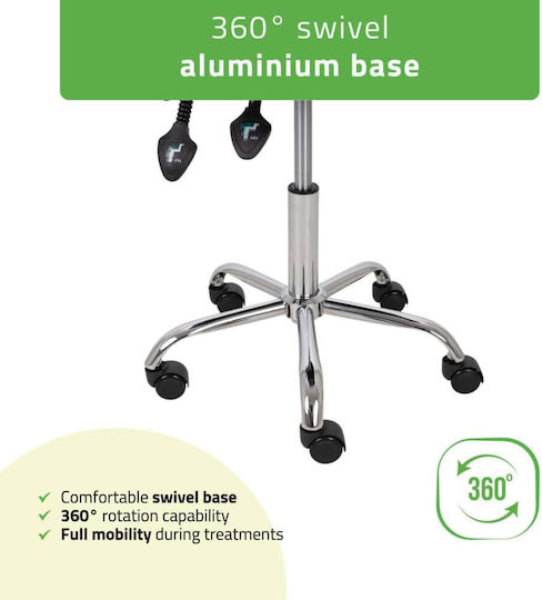 Habys Medical Stool with Backrest Black T-TACHAO013