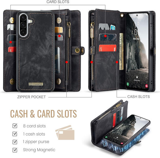 Caseme Wallet Silikon / Synthetisches Leder Schwarz (Galaxy A56)