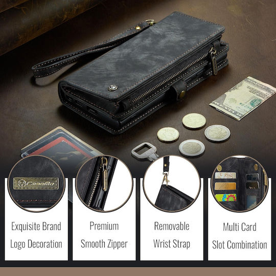 Caseme Wallet Silikon / Synthetisches Leder Schwarz (Galaxy A56)