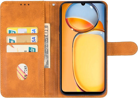 Book Tempered Glass Brown Redmi 13C 4G / Poco C65 4G Realme C65