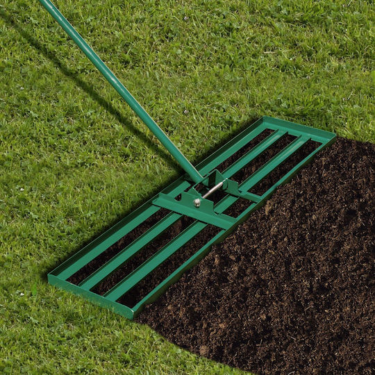 Costway Ergonomic Handle Lawn Leveling Rake 91 x 25 Cm Green Gt4613gn