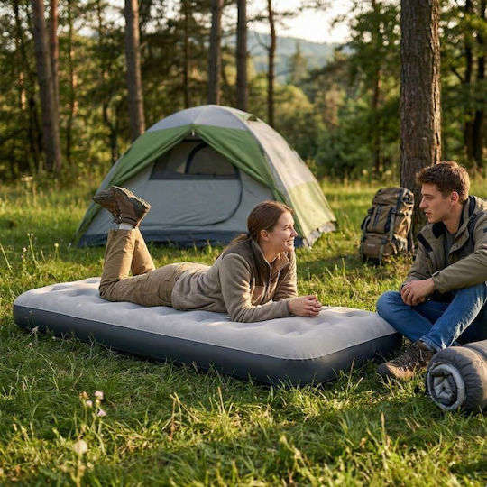 Jilong Aufblasbare Camping-Luftmatratze Einzel 191x73x22cm Grau
