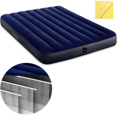 Saltea Gonflabilă de Dormit King Size 137x191x25cm Albastră