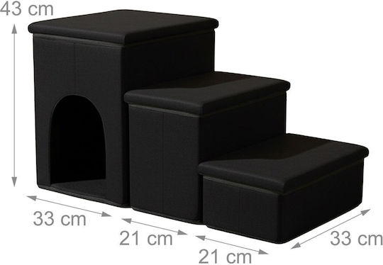 Relaxdays Dog Car Steps Black