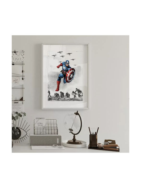 Poster Comic Captain America Cm006 40cm X 50cm