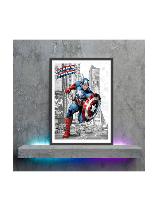 Poster Comic Captain America Cm004 40cm X 50cm