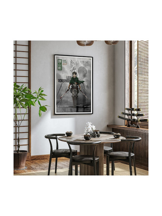 Poster Attack On Titan Levi Ackerman An159 40cm x 50cm