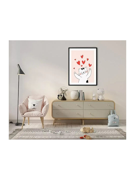 Παιδική Αφίσα Cat Love 50x40εκ.