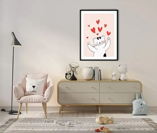 Παιδική Αφίσα Cat Love 50x40εκ.