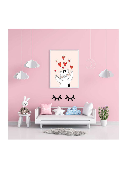 Παιδική Αφίσα Cat Love 50x40εκ.