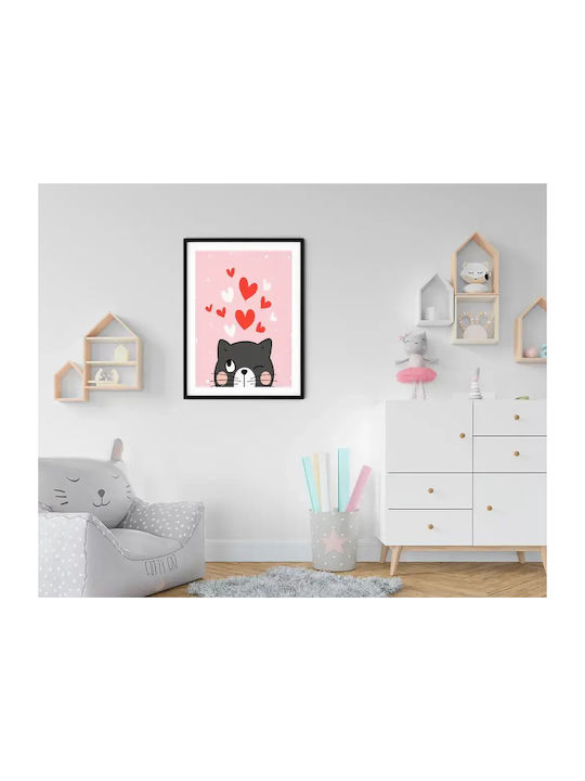 Kinderposter Cat Love 50x40cm