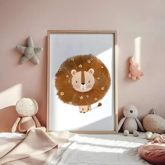 Kids Poster Little Lion 50x40cm
