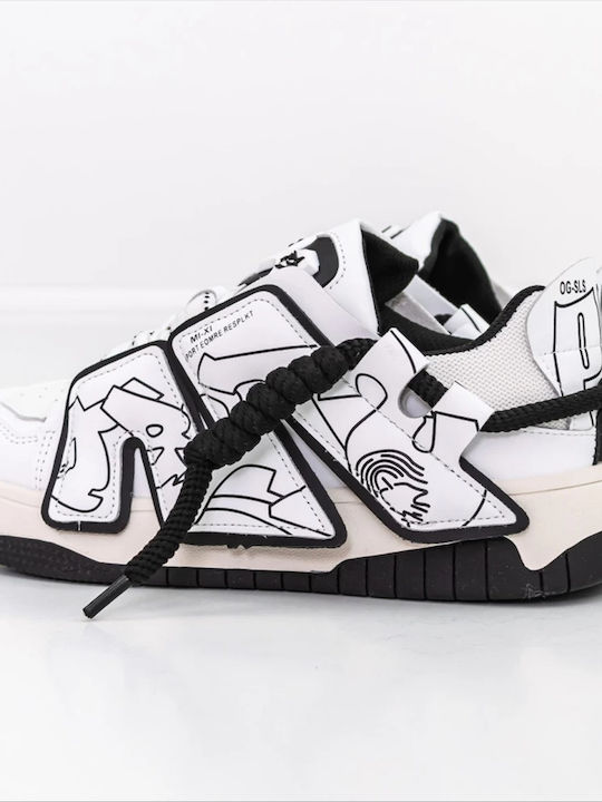 Adidași Flatforms Pentru Bărbați Albi