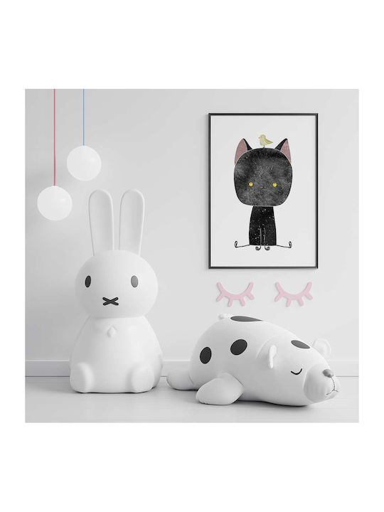 Kids Poster Little Cat With A Bird 50x40cm