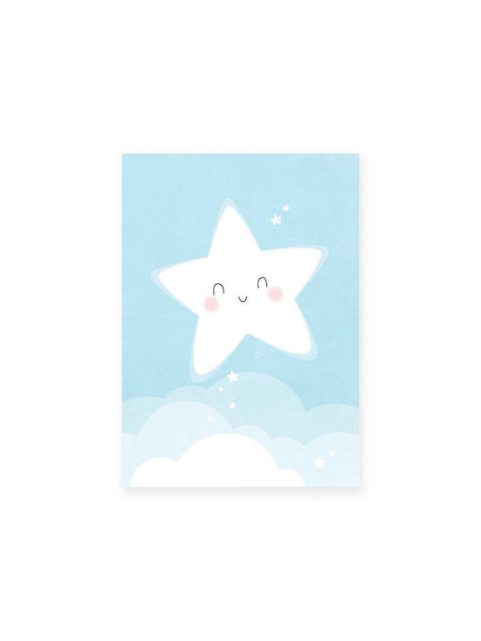 Kinderposter Blaues Sternchen 50x40cm