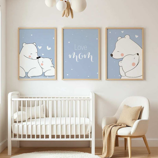 Παιδική Αφίσα Loving Bears 50x40εκ.