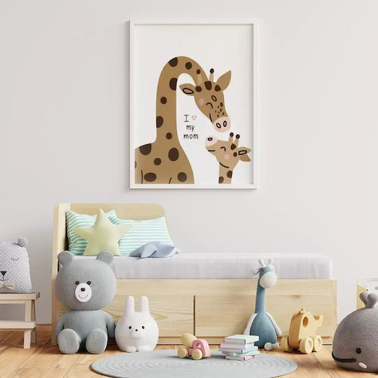Παιδική Αφίσα Giraffe Love 50x40εκ.