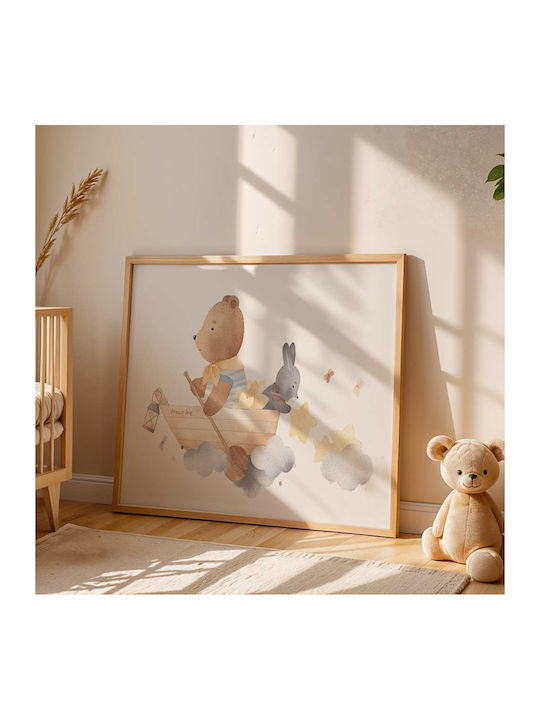 Poster Pentru Copii Ursuleț Pe Vapor 50x40cm