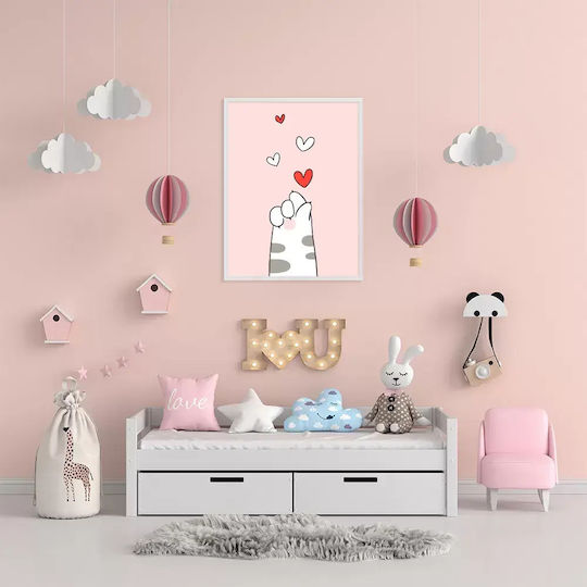 Kinderposter Cat Paw 50x40cm