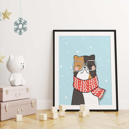 Παιδική Αφίσα Winter Cat 50x40εκ.