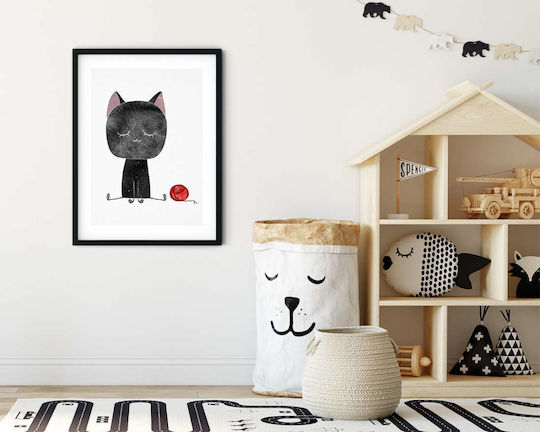 Kinderposter Little Black Cat 50x40cm
