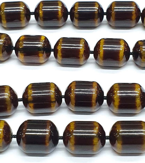Roloi Komboloi Worry Beads with 33 Beads Made of Mastic Length 39cm Brown