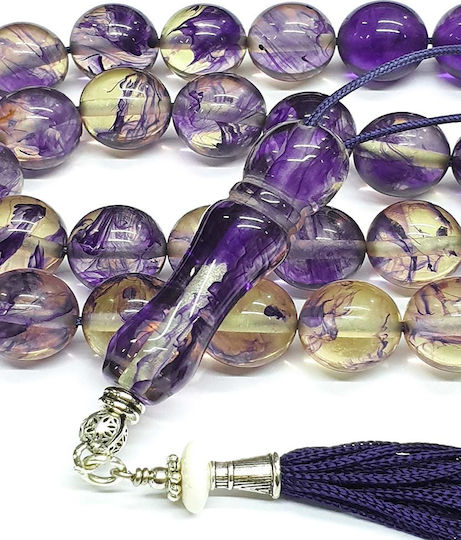 Roloi Komboloi Worry Beads with 33 Beads Made of Resin Length 43cm Multicolour