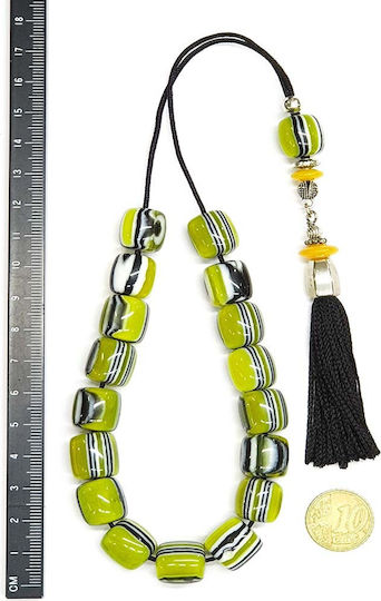 Roloi Komboloi Worry Beads with 17 Beads Made of Resin Length 34cm Multicolour