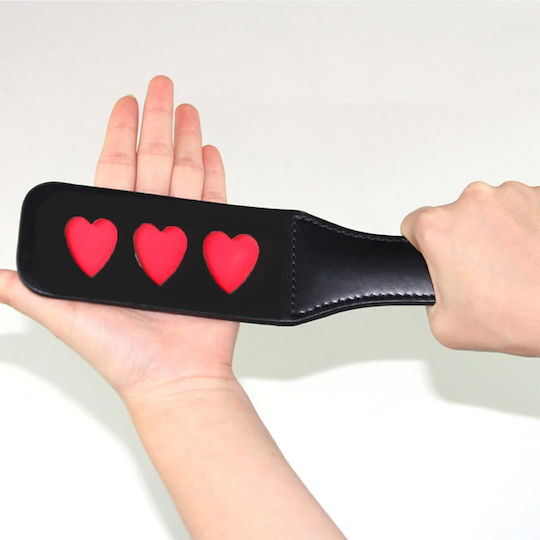 Smd Hurts Fetish Spanking Paddle Series Bdsm Imprint Spanking Paddle Faux Leather 32cm Black Red