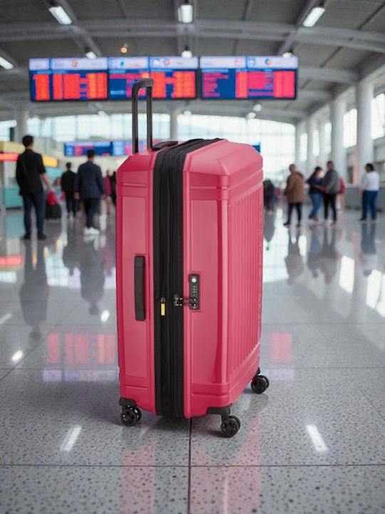 Delsey Lutece Se Large Hard Travel Suitcase Magenta Height 79cm