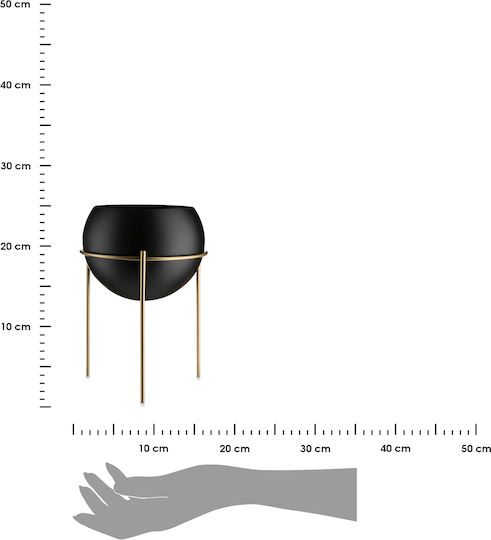HowHomely Metal Flower Pot Gold and Black