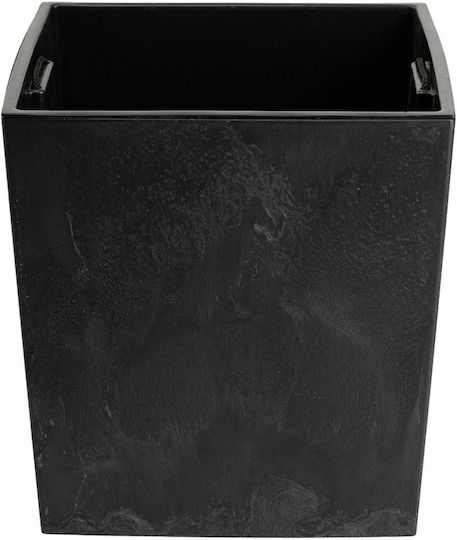 HowHomely Ghiveci De Flori Din Beton Negru 41 Cm