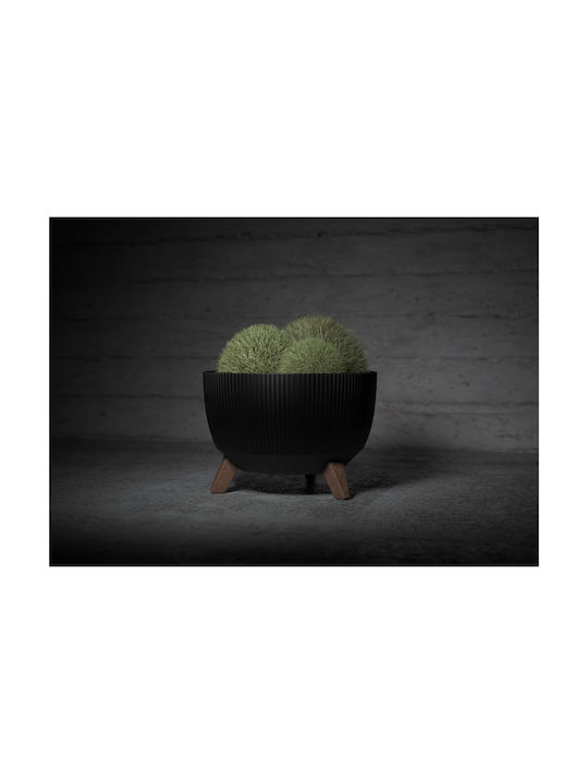 HowHomely Plastic Flower Pot Black 29x18cm