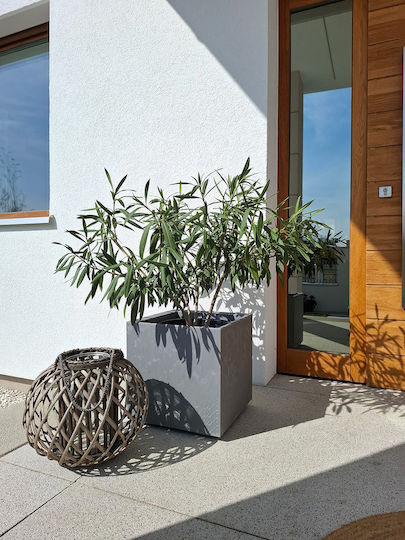 HowHomely Concrete Gray Flower Pot 40x40cm