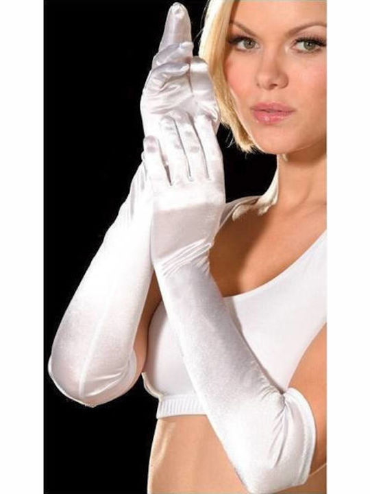 Weiße Damen-Handschuhe