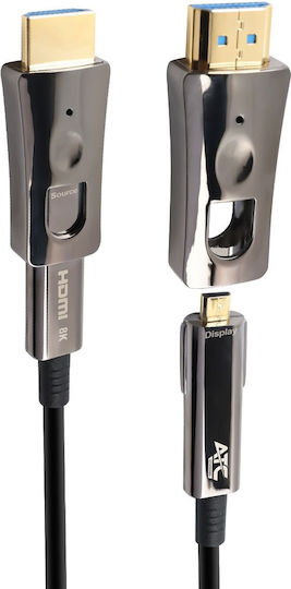 ATC HDMI 2.1 Ultra High Speed 48Gbps 4K 120Hz HDR VRR Kabel HDMI-Stecker - HDMI-Stecker 20m Schwarz